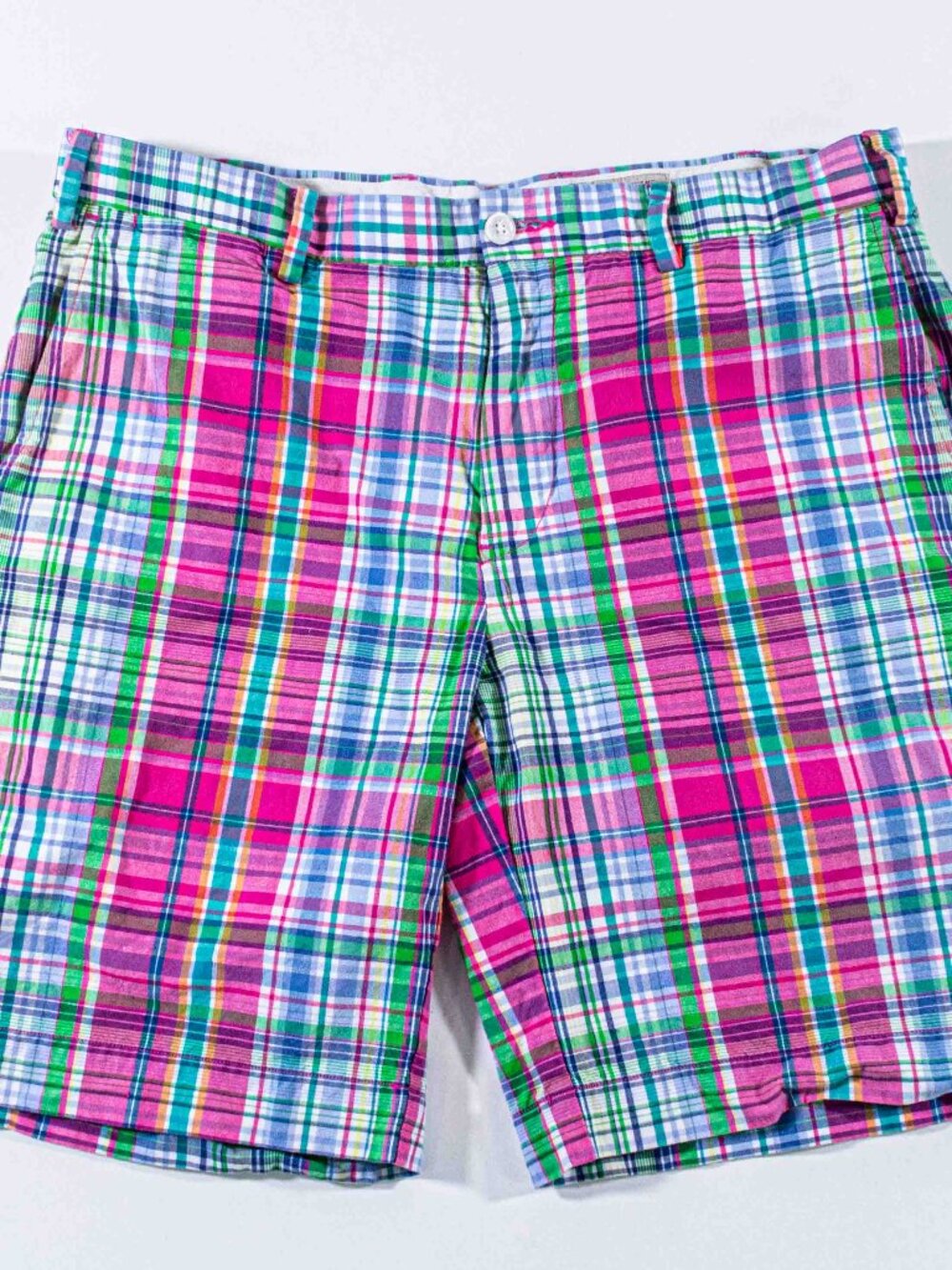 Polo Ralph Lauren Authentic India Madras Shorts 32 Plaid Patchwork Multi Color